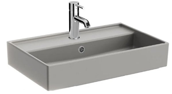 VitrA 7401B076-0001 ArchiPlan Tezgah Üstü Lavabo 60cm,Mat Taş Gri.